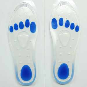 Silicone Insoles Increase Transparent All Perforated Breathable Padded Cushioning Massage