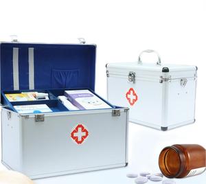 Aluminum Alloy First Aid Box Home Portable Medicine Box Emergency Medicine Storage Box