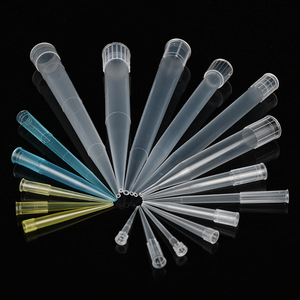 Disposable Plastic Pipette Tips - White, Yellow, Blue Nozzles with Filtered Tips
