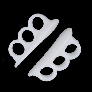 Silica Gel Toe Straightener Three Holes Separated Valgus Deformity Of Toe Padded Mallet