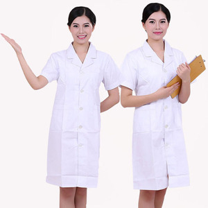 Nurse Doctor Clothes Wear White Coats Summer Female Short Sleeved Lab Coats