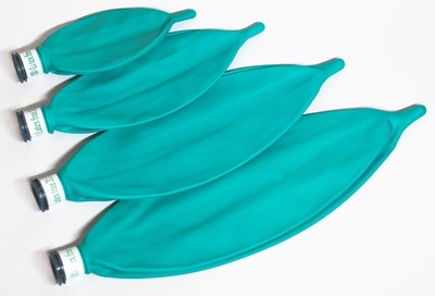 Disposable latex-free breathing bag-green