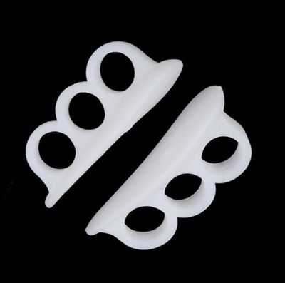 Silica Gel Toe Straightener Three Holes Separated Valgus Deformity Of Toe Padded Mallet